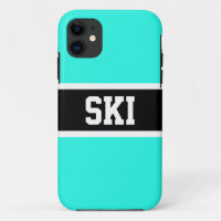 Fun kühl schwarz farbiges Aqua Mint SKI Streifen T
