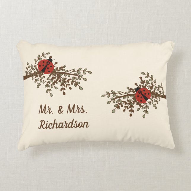 Fun Ladybug Design Dekokissen (Vorderseite)