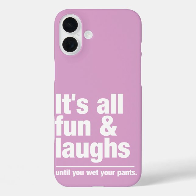 FUN & LAUGHS benutzerdefinierte Farbe iPhone Case- 16 Plus Hülle (Rückseite)