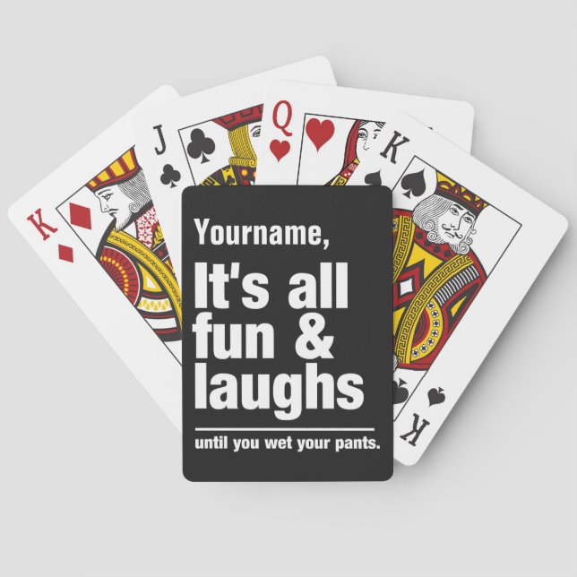FUN & LAUGHS - benutzerdefinierte Farbspielkarten Spielkarten (Rückseite)