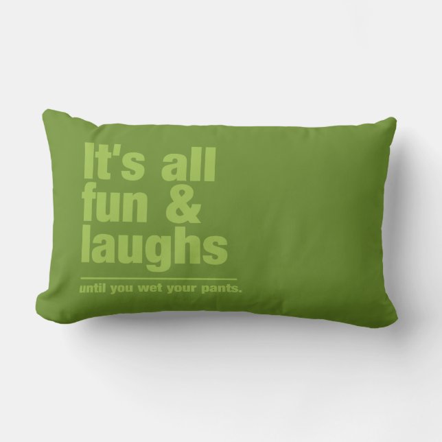 FUN & LAUGHS Custom Color throw Kissen (Vorderseite)