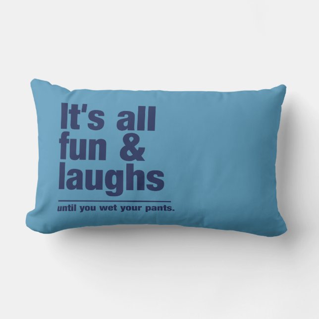 FUN & LAUGHS Custom Color throw Kissen (Vorderseite)