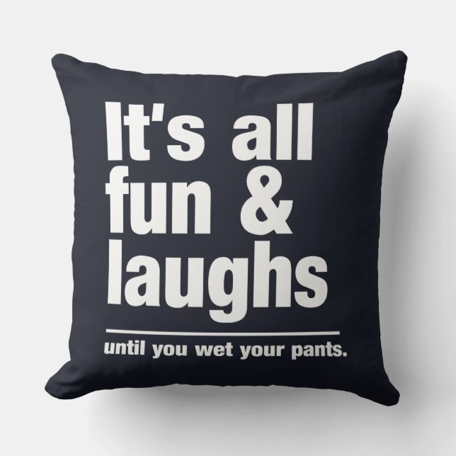 FUN & LAUGHS Custom Color throw Kissen (Vorderseite)