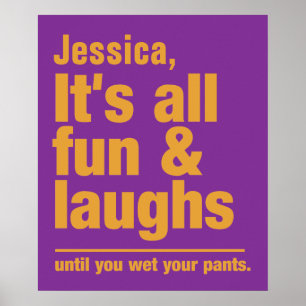 FUN & LAUGHS custom name poster