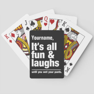 FUN & LAUGHS des cartes de jeu couleur personnalis