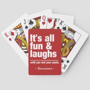 FUN & LAUGHS des cartes de jeu couleur personnalis