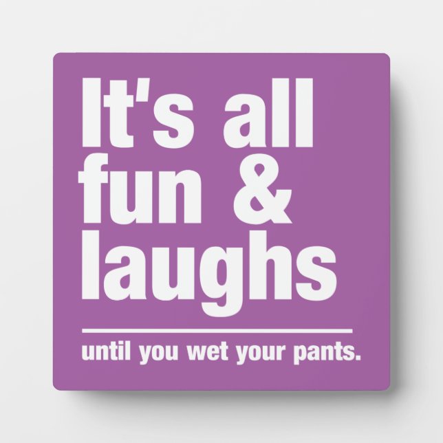 FUN & LAUGHS-Farbschilder Fotoplatte (Vorderseite)