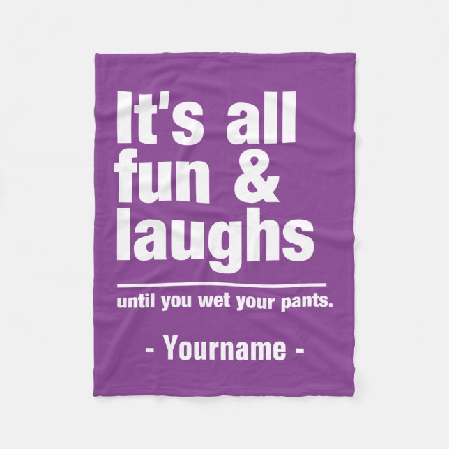FUN & LAUGHS-Farbtupfer Fleecedecke (Vorderseite)