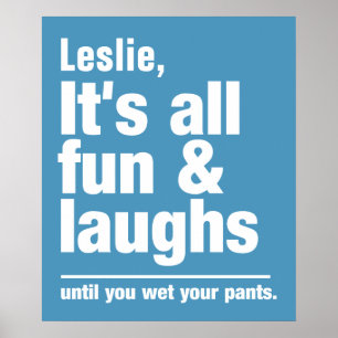 FUN & LAUGHS individuelle Name- und Farbposter Poster