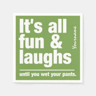 FUN & LAUGHS serviettes en papier couleur personna
