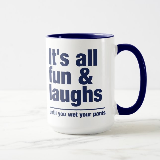 FUN & LAUGHS tasse - choisir style & couleur (Droite)