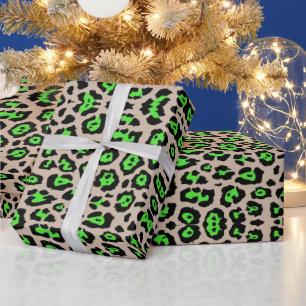 Fun Leopard Print neon grün beige tan trendig chic Geschenkpapier
