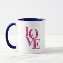 Fun LIEBE in Spring Pink Hydrangea Blume Letting Tasse