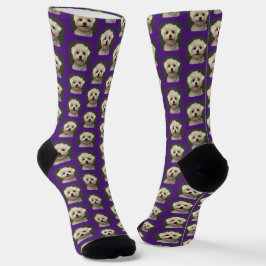 Fun Lila Tier Foto Trendy Custom Socken