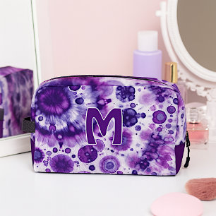 Fun Lila Violet Pink Batik Zirkel Art Muster Waschbeutel