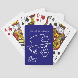 Fun Line Illustration von Königin Elizabeth II. Spielkarten