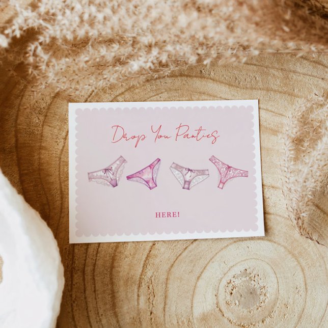 Fun Lingerie Dusche Bachelorette Panty Game Sign Poster (Von Creator hochgeladen)