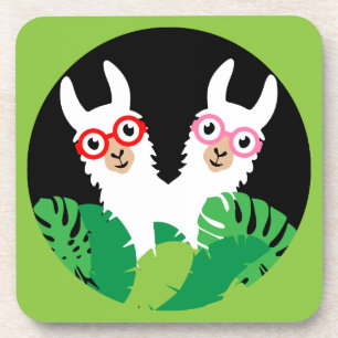 Fun Llama Alpaca Zubehör Getränkeuntersetzer
