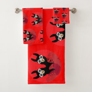 Fun Llama Alpaca Zuhause Badhandtuch Set