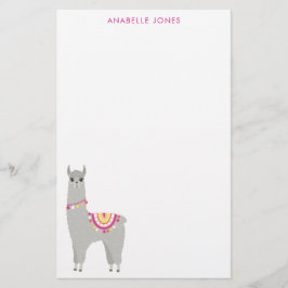 Fun Llama Personalisiert Briefpapier