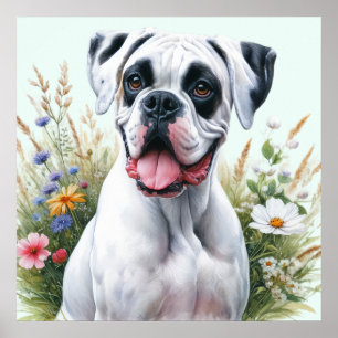 Fun Love Boxer Dog Poster