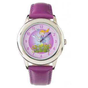 Fun Mädchen Federflügel Armbanduhr