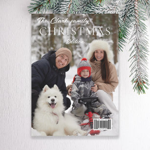 Fun Magazine Cover Style Weihnachts-Foto Feiertagskarte