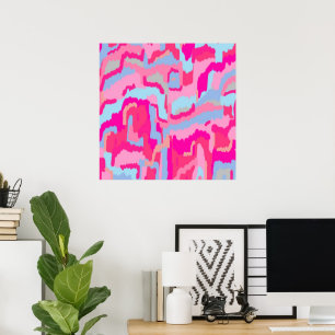 Fun Magenta Abstrakt Poster