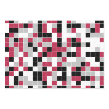 Fun Magenta Schwarz Geometrisches Muster