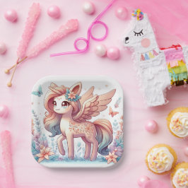 Fun Magical Unicorn Kinderdusche Pappteller