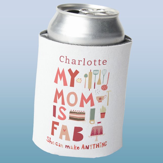 Fun Mama Personalisiert Name Dosenkühler (My Mom is Fab personalized name hand lettered fun can cooler)