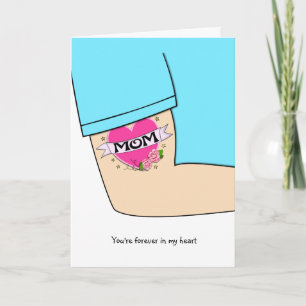 Fun Maman Tattoo Bonne Carte de voeux d'anniversai