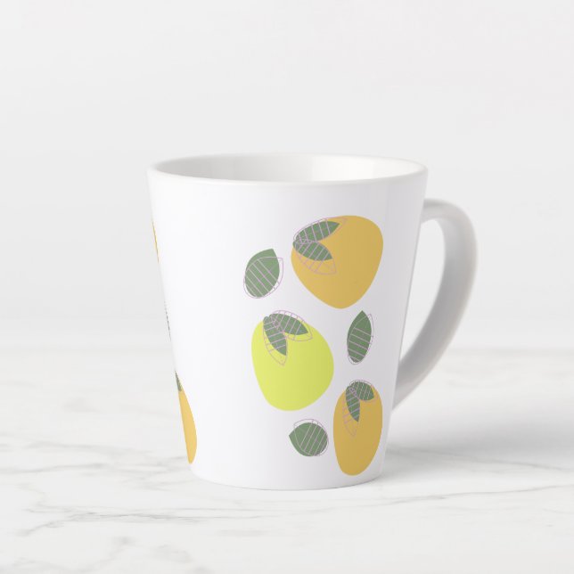 Fun Mango Orange Yellow Fruit Milchtasse (Rechte Ecke)
