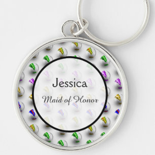 Fun Marbles farbenfrohe Muster Wedding Keepake Schlüsselanhänger