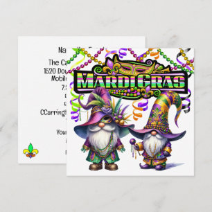Fun Mardi Gras Masquerade Party Einladung