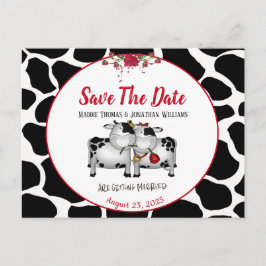Fun Mariage vaches Enregistrer la date carte posta