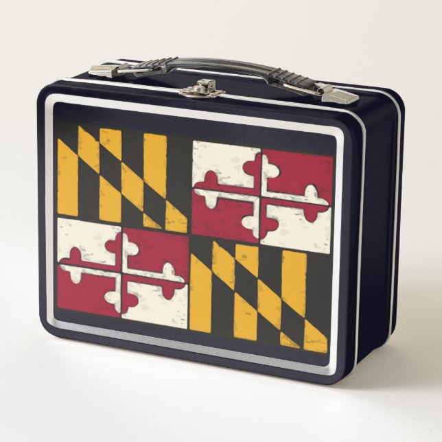 Fun Maryland Flag Retro Metro Lunch Box (Vorderseite)