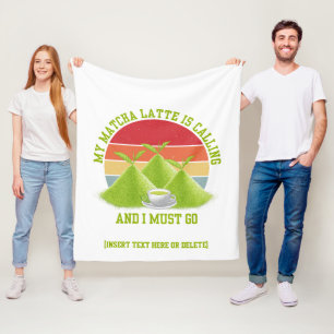 Fun MATCHA Berge rufen Latte Drinker Fleecedecke