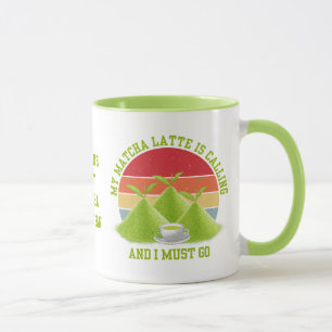 Fun MATCHA Berge rufen Latte Drinker Tasse