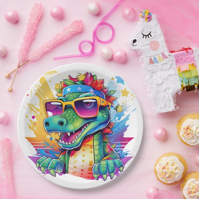 Fun Matching Birthday Crocodile Party Pappteller (Party)