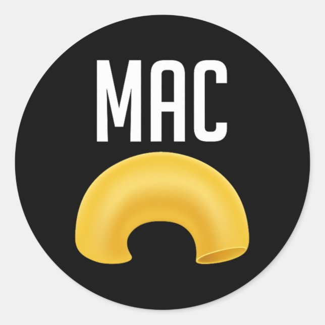 Fun Matching Makaroni und Käse Halloween Kostüm Runder Aufkleber (Vorderseite)