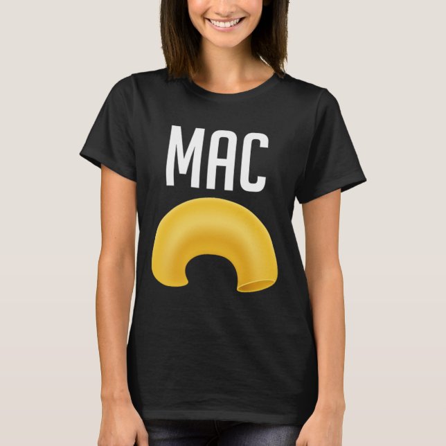 Fun Matching Makaroni und Käse Halloween Kostüm T-Shirt (Vorderseite)