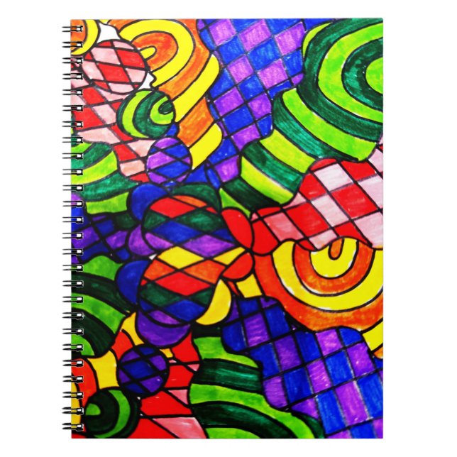 Fun-mehrfarbiges Notebook Notizblock (Vorderseite)