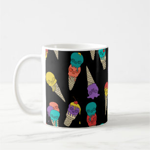 Fun Melty Summer Goth Skull Ice Schmuck schwarz Kaffeetasse