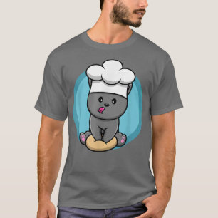 Fun Meme Gray Kitten Backkost Koch Cat Makin T-Shirt