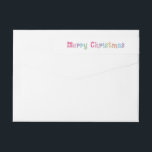 Fun Merry Christmas Multicolor<br><div class="desc">Dieses festliche Wraparound-Rücksendeetikett enthält den Gruß "Frohe Weihnachten" aus Buchstaben in einer schönen Farbvielfalt. Der Name und die Rücksendeadresse lassen sich online mit der Zazzle-Personalisierungsvorlage personalisieren, bevor Sie (ein Blatt oder einige Blätter) diese Zazzle-Etiketten bestellen. Wenn Sie die Farbe des Namens und/oder der Rücksendeadresse ändern möchten (von einer silbergrauen in...</div>