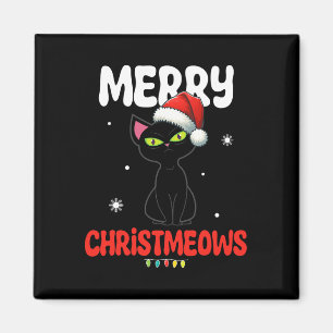 Fun Merry Christmeows Jolly Cat Christmas Kids Magnet
