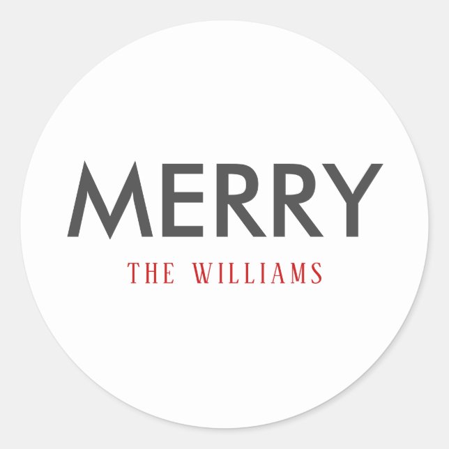 Fun Merry Custom Holiday Sticker oder Labels (Vorderseite)