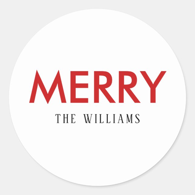 Fun Merry Custom Holiday Sticker oder Labels (Vorderseite)