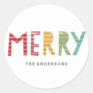 Fun Merry Custom Holiday Sticker oder Labels